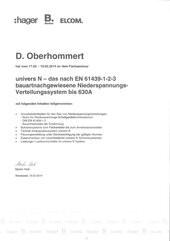 Dennis Oberhommert, Fachseminar Bau von Niederspannungsverteilung Dennis Oberhommert, Fachseminar Bau von Niederspannungsverteilung